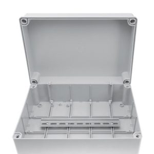 Pawbol Plastboks 190x140x80 Med Din Skinne Grå