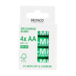 deltaco 4 AAA oppladbart 2